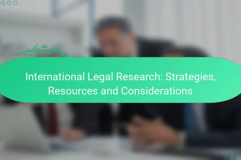 International Legal Research: Strategies, Resources and Considerations