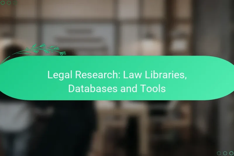 Legal Research: Law Libraries, Databases and Tools