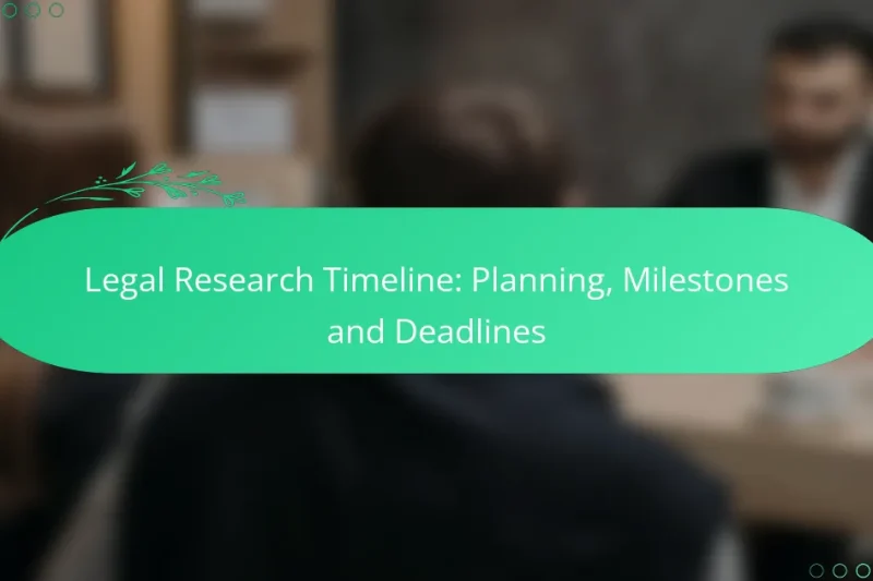 Legal Research Timeline: Planning, Milestones and Deadlines