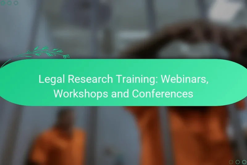 Legal Research Training: Webinars, Workshops and Conferences