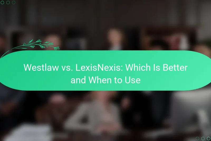 Westlaw vs. LexisNexis: Which Is Better and When to Use